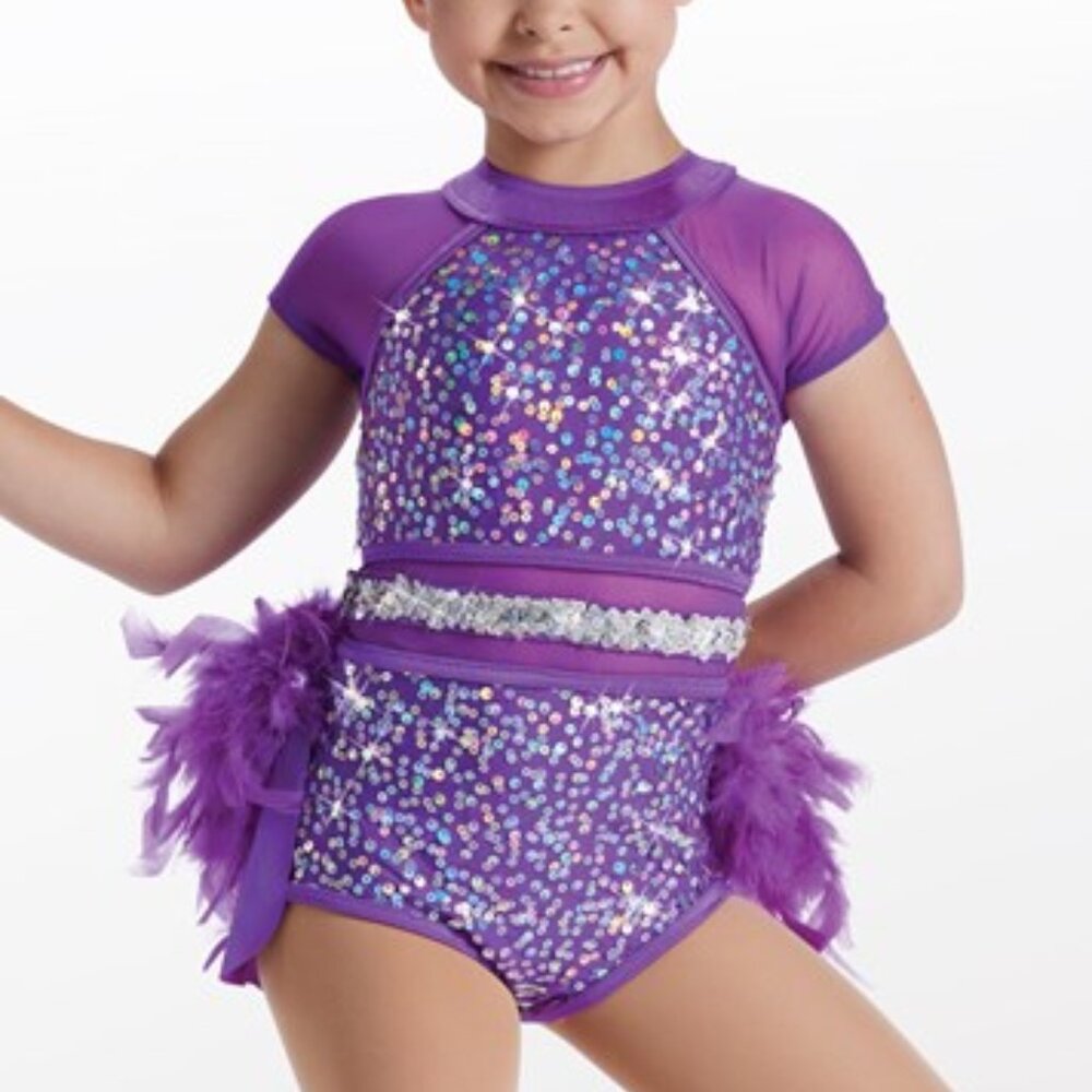 Purple sequin dance costume Weissman AS